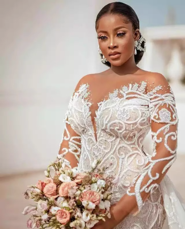 Plus Size Mermaid Wedding Dress Bridal Gown Custom Made #WED7 - Image 2