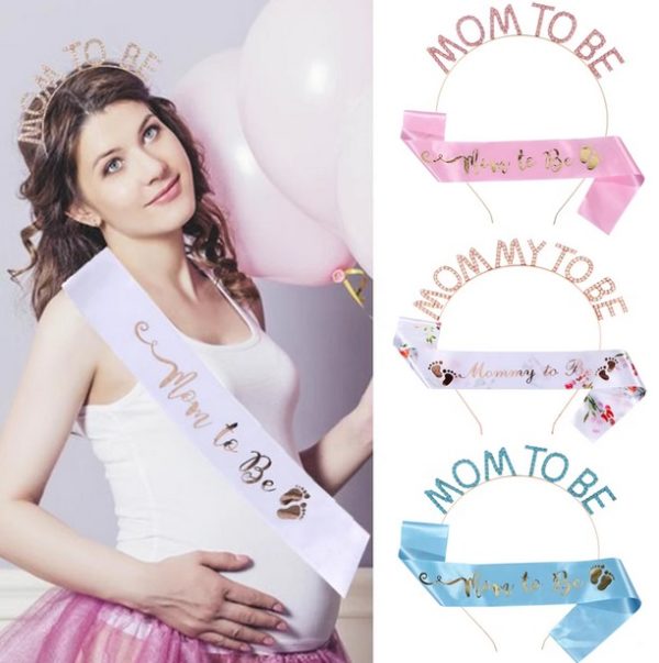 Headwear Shoulder Straps  MOM TO BE  Diamond Headband Print Protocol Belt Sash  #CL8