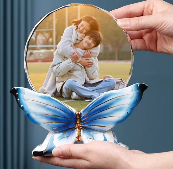 Customized High-end simple photo crystal table wedding couple photo children baby birthday #CL12 - Image 2