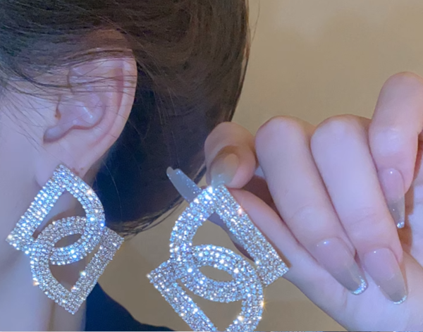 Exaggerated letters earring #FEA 7 - Image 2