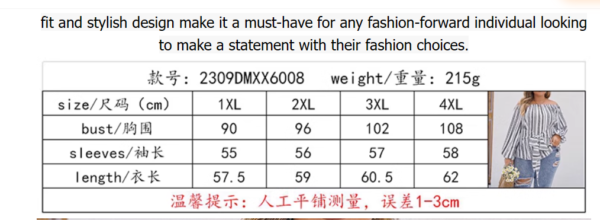 Spring Off-Shoulder Elegant and Chic Plus Size Blouse #FT2 - Image 4