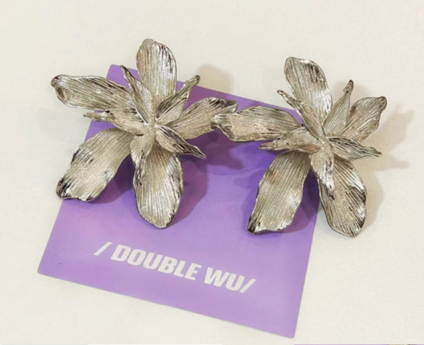 New lily full of diamond earring #FEA 5 - Image 2