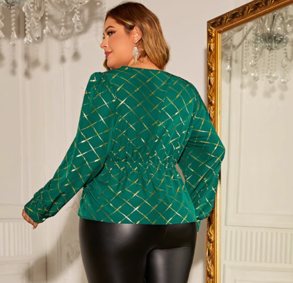 Women Plus Size Loose Casual Slimming Top #FT3 - Image 3